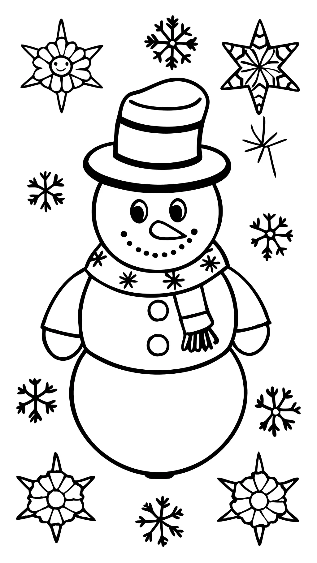 coloring pages snowman